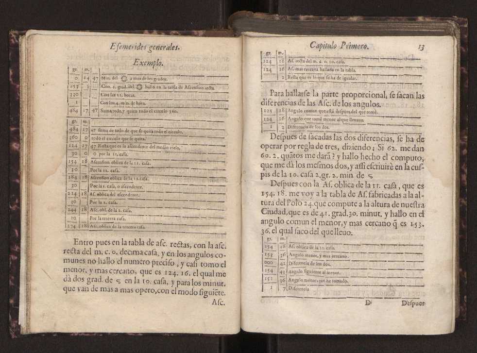 Efemerides generales de los movimientos de los Cielos por 64 aos desde el de 1637 hasta el de 1700, segundo Fycho y Copernico, que mas conforman la verdad 27