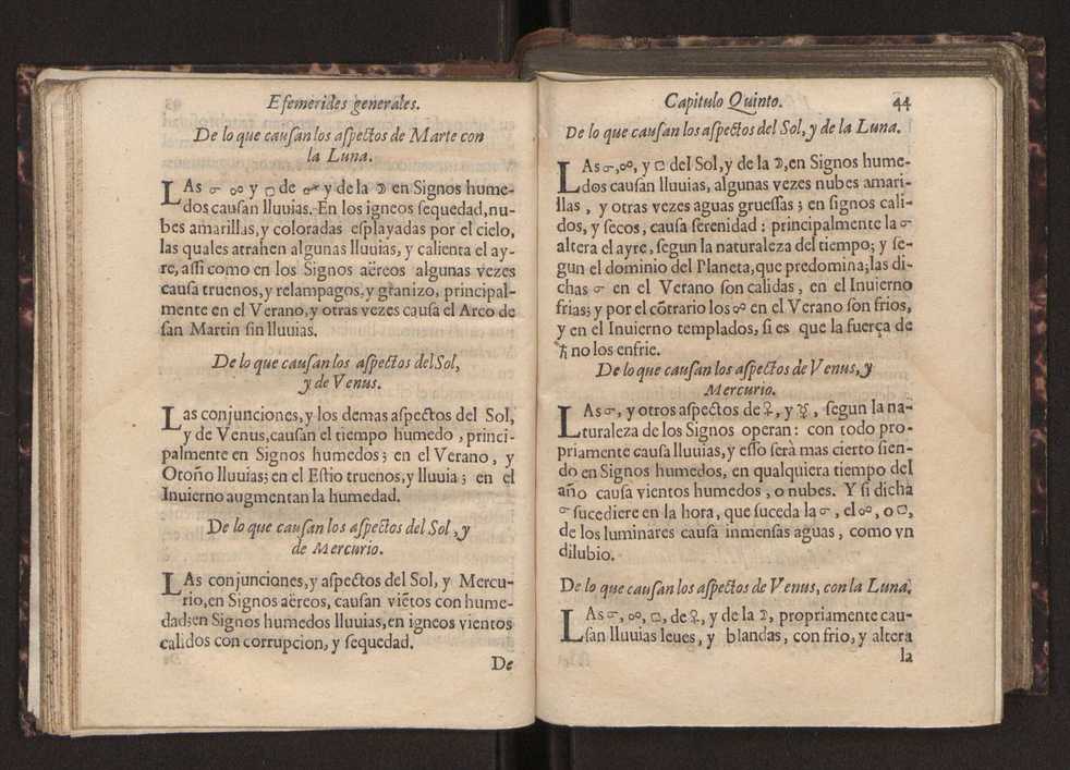 Efemerides generales de los movimientos de los Cielos por 64 aos desde el de 1637 hasta el de 1700, segundo Fycho y Copernico, que mas conforman la verdad 58