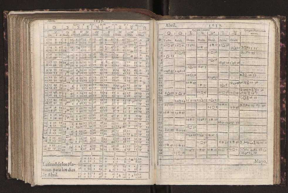 Efemerides generales de los movimientos de los Cielos por 64 aos desde el de 1637 hasta el de 1700, segundo Fycho y Copernico, que mas conforman la verdad 269