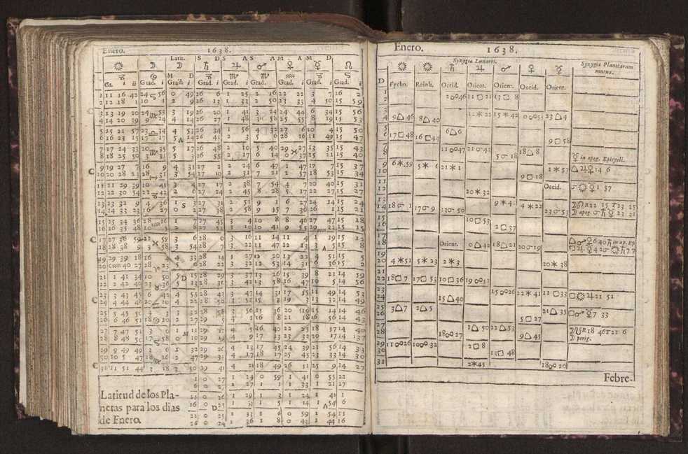 Efemerides generales de los movimientos de los Cielos por 64 aos desde el de 1637 hasta el de 1700, segundo Fycho y Copernico, que mas conforman la verdad 281