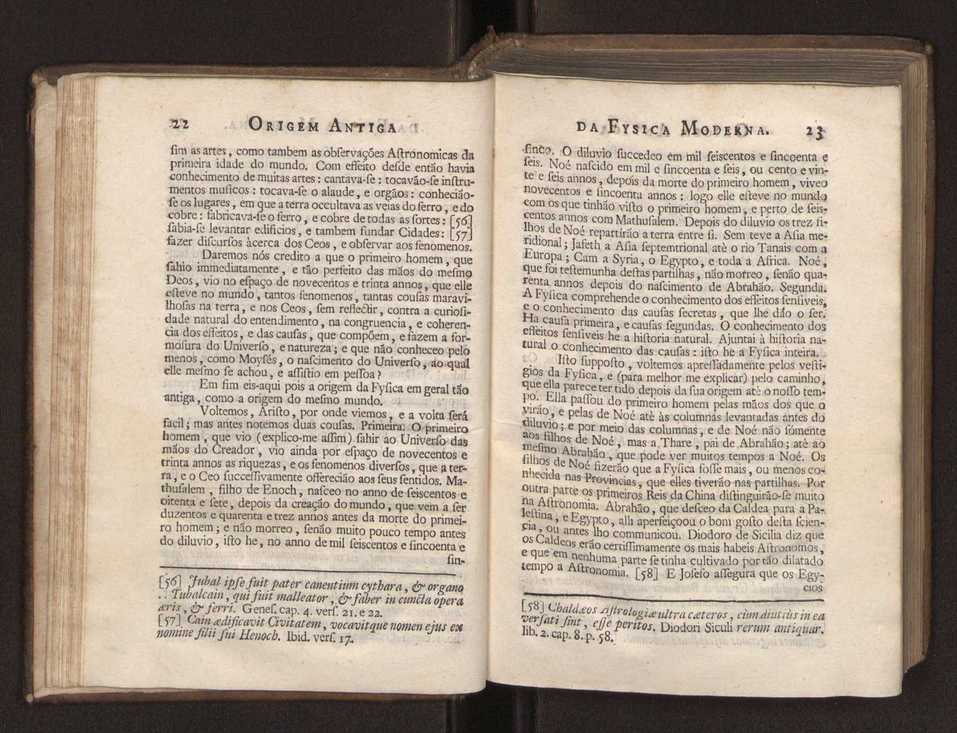 Origem antiga da fysica moderna : em que se v pelos discursos de diversas cartas o que a Fysica moderna tem de comum com a antiga ; o grau de perfeio da Fysica moderna sobre a antiga e os meios que tem levado a Fysica a este gro de perfeio. Vol. 1 30