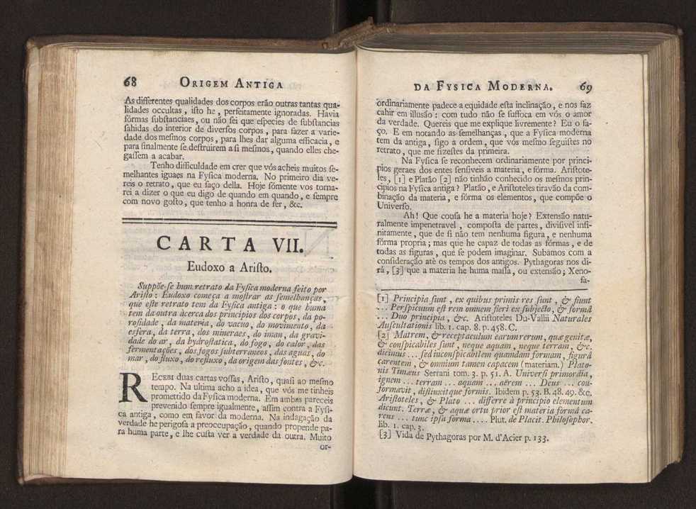 Origem antiga da fysica moderna : em que se v pelos discursos de diversas cartas o que a Fysica moderna tem de comum com a antiga ; o grau de perfeio da Fysica moderna sobre a antiga e os meios que tem levado a Fysica a este gro de perfeio. Vol. 1 53