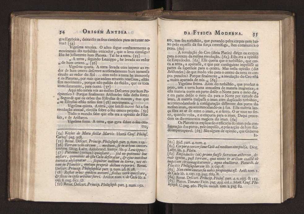 Origem antiga da fysica moderna : em que se v pelos discursos de diversas cartas o que a Fysica moderna tem de comum com a antiga ; o grau de perfeio da Fysica moderna sobre a antiga e os meios que tem levado a Fysica a este gro de perfeio. Vol. 2 30