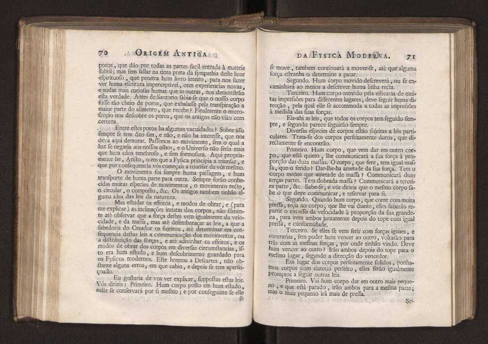 Origem antiga da fysica moderna : em que se v pelos discursos de diversas cartas o que a Fysica moderna tem de comum com a antiga ; o grau de perfeio da Fysica moderna sobre a antiga e os meios que tem levado a Fysica a este gro de perfeio. Vol. 2 38