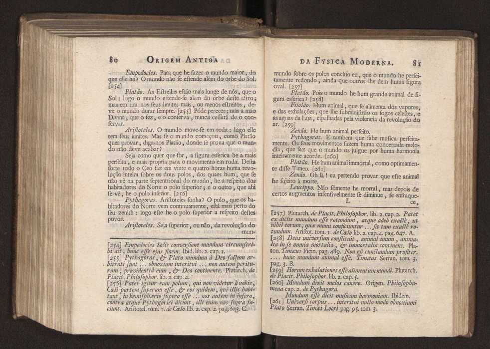 Origem antiga da fysica moderna : em que se v pelos discursos de diversas cartas o que a Fysica moderna tem de comum com a antiga ; o grau de perfeio da Fysica moderna sobre a antiga e os meios que tem levado a Fysica a este gro de perfeio. Vol. 3 45