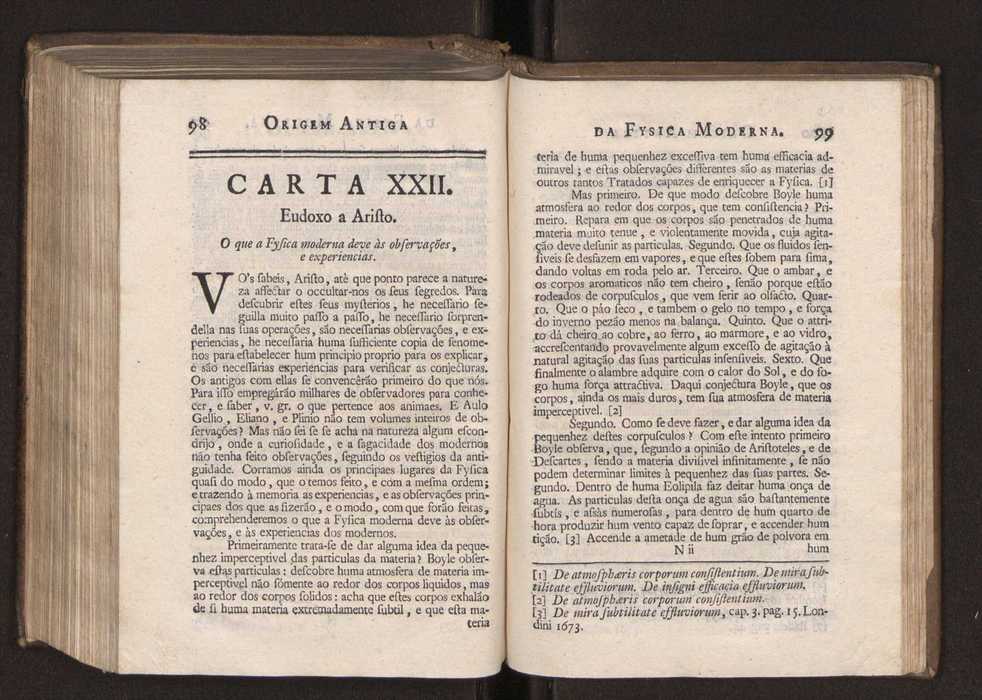 Origem antiga da fysica moderna : em que se v pelos discursos de diversas cartas o que a Fysica moderna tem de comum com a antiga ; o grau de perfeio da Fysica moderna sobre a antiga e os meios que tem levado a Fysica a este gro de perfeio. Vol. 3 54