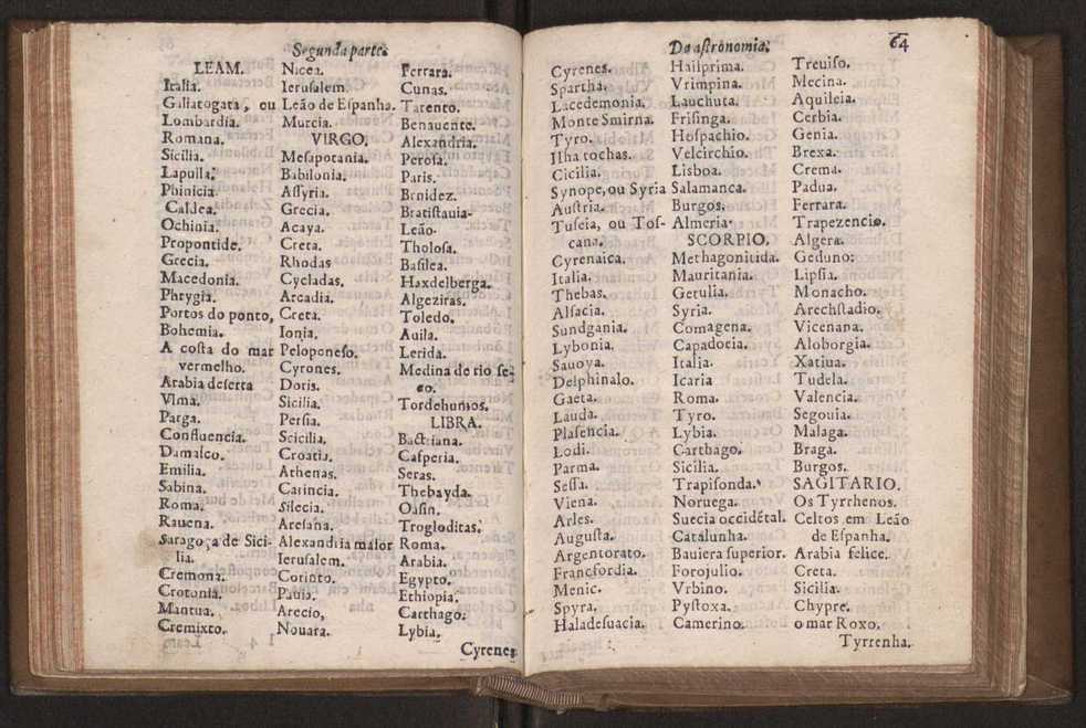 Chronographia reportorio dos tempos, no qual se contem VI. partes, s. dos tempos, esphera, cosmographia, & arte da navegao, astrologia rustica, & dos tempos, & pronosticao dos eclipses, cometas, & samenteiras. O calendario romano, c os eclypses ate 630. E no fim o uso, & fabrica da balhestilha, & quadrante gyometrico, com hum tratado dos relogios 77