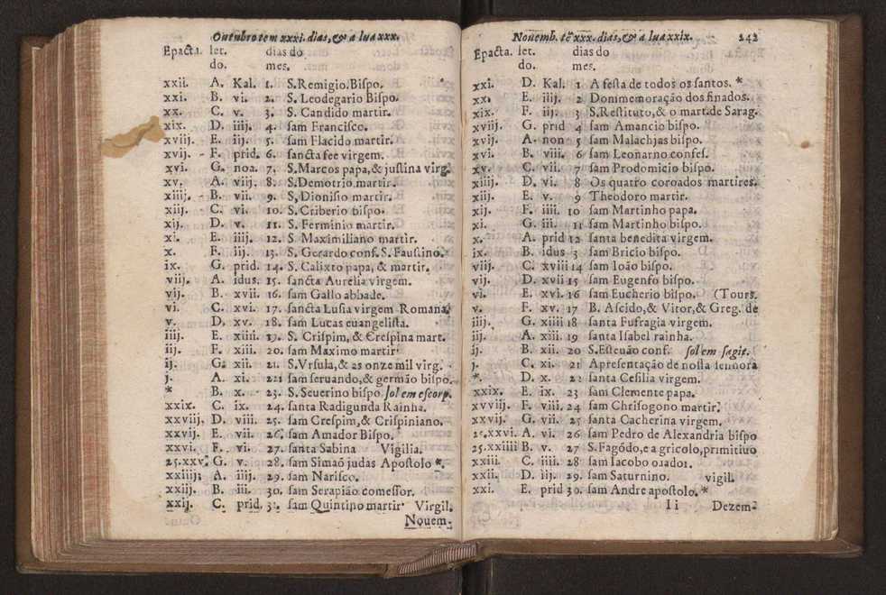 Chronographia reportorio dos tempos, no qual se contem VI. partes, s. dos tempos, esphera, cosmographia, & arte da navegao, astrologia rustica, & dos tempos, & pronosticao dos eclipses, cometas, & samenteiras. O calendario romano, c os eclypses ate 630. E no fim o uso, & fabrica da balhestilha, & quadrante gyometrico, com hum tratado dos relogios 253