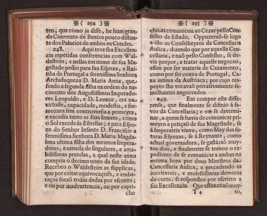 Embayxada do Conde de Villarmayor Fernando Telles da Sylva de Lisboa  corte de Vienna, e viagem da Rainha Nossa Senhora D. Maria Anna de Austria, de Vienna  Corte de Lisboa, com hu sumaria noticia das provincias, e cidades por onde se fez a jornada 158