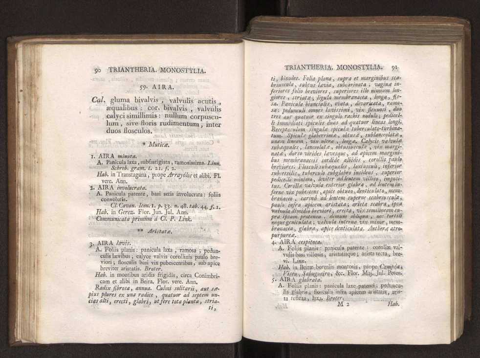 Felicis Avellar Broteri ... Flora Lusitanica, seu plantarum, quae in Lusitania vel sponte crescunt, vel frequentius colunter, ex florum praesertim sexubus systematice distributarum, synopsis. Vol. 1 56