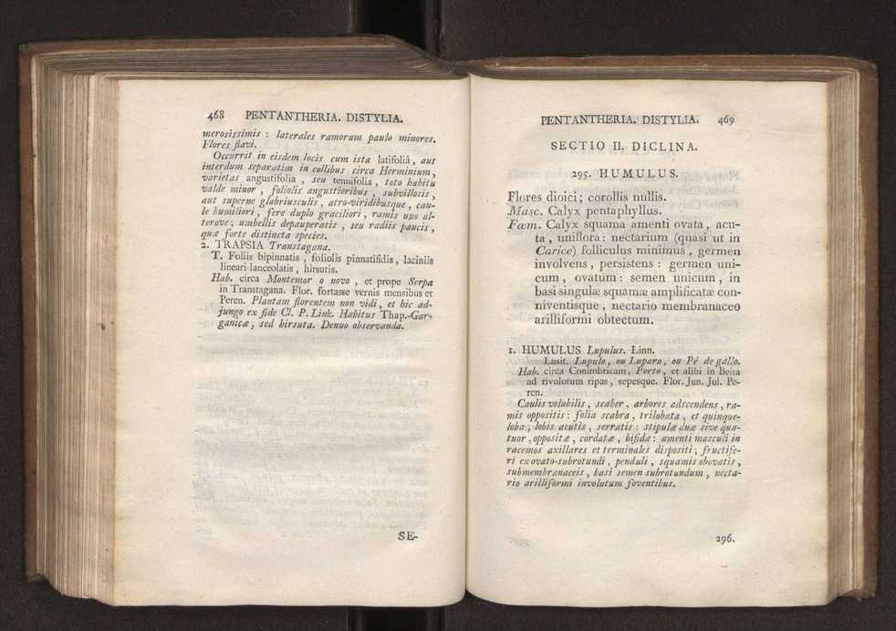 Felicis Avellar Broteri ... Flora Lusitanica, seu plantarum, quae in Lusitania vel sponte crescunt, vel frequentius colunter, ex florum praesertim sexubus systematice distributarum, synopsis. Vol. 1 245