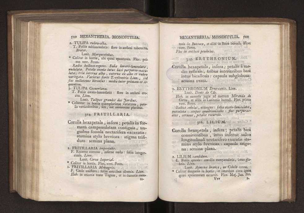 Felicis Avellar Broteri ... Flora Lusitanica, seu plantarum, quae in Lusitania vel sponte crescunt, vel frequentius colunter, ex florum praesertim sexubus systematice distributarum, synopsis. Vol. 1 271